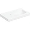 Image de Geberit Lavabo iCon Light 53x31 cm, sans trop-plein, évacuation horizontale + tablette à gauche, blanc mat