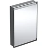 Image de Geberit Armoire miroir One 60x90x15 cm, ComL, 1 porte, à droite, blanc avec poignée alu