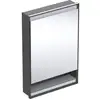 Image de Geberit Armoire miroir One 60x90x15 cm, N, 1 porte, à gauche, avec miroir/alu pb