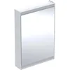 Image de Keramag Geberit One Armoire de Toilette avec ComfortLight, 1 Porte, Montage en saillie, Aluminium anodisé, 60x90cm, 505.81; Exécution: Butée à Gauche