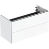 Image de Geberit Meuble sous lavabo One 2 tiroirs, blanc brillant, 89,5x46,5x39,6 cm