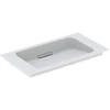 Image de Geberit Meuble vasque One 75x40cm, sans trop-plein, avec vidage, blanc K-Tec/Chrome brillant