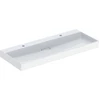 Image de Geberit Lavabo One 120x48,4 cm, EV G + D, sans trop-plein, blanc K-Tec/Blanc