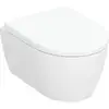 Image de Geberit WC suspendu, cuvette à chasse profonde Set iCon 36x49cm, vrk A, ge F., sans rebord, avec siège, blanc