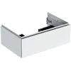 Image de Keramag Geberit One Armoire Basse pour lavabo, 1 tiroir, 74x26,6x47cm, 505.072.00.; Coloris: laqué Blanc Brillant