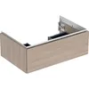 Image de Keramag Geberit One Armoire Basse pour lavabo, 1 tiroir, 74x26,6x47cm, 505.072.00.; Coloris: Chêne/mélamine Structure Bois