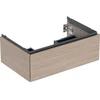 Image de Geberit Meuble sous lavabo One 74x50,4x47 cm, chêne/bois Mela, 1 tiroir