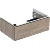 Image de Keramag Geberit One Armoire Basse pour lavabo, 1 tiroir, 74x26,6x47cm, 505.072.00.; Coloris: Structure en Bois de Noyer Hickory/mélamine