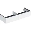 Image de Keramag Geberit One Armoire Basse pour lavabo, 2 tiroirs, 133,2x26,6x47cm, 505.076.00.; Coloris: laqué Blanc Brillant