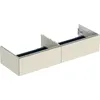 Image de Keramag Geberit One Armoire Basse pour lavabo, 2 tiroirs, 133,2x26,6x47cm, 505.076.00.; Coloris: laqué Gris Sable Brillant