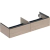 Image de Geberit Meuble sous lavabo One 133,2x50,4x47 cm, 2 tiroirs, chêne/bois Mela