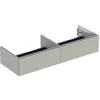 Image de Keramag Geberit One Armoire Basse pour lavabo, 2 tiroirs, 133,2x26,6x47cm, 505.076.00.; Coloris: Greige laqué Mat