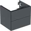 Image de Geberit Meuble sous-lavabo One 59,2x50,4x47 cm, noir mat, 2 tiroirs