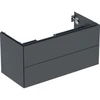 Image de Geberit Meuble sous-lavabo One 103,6x50,4x47 cm, noir mat, 2 tiroirs