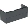 Image de Geberit Meuble sous lavabo One 118,4x50,4x47 cm, noir mat, 2 tiroirs