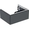 Image de Keramag Geberit One Armoire Basse pour lavabo, 1 tiroir, 36x180x29,1cm, 505.071.00.; Coloris: Noir Mat