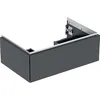 Image de Keramag Geberit One Armoire Basse pour lavabo, 1 tiroir, 74x26,6x47cm, 505.072.00.; Coloris: Noir Mat