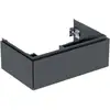 Image de Geberit Meuble sous lavabo One 74x50,4x47 cm, noir mat, 1 tiroir