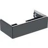 Image de Keramag Geberit One Armoire Basse pour lavabo, 1 tiroir, 88,8x26,6x47cm, 505.073.00.; Coloris: Noir Mat