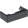 Image de Geberit Meuble sous lavabo One 88,8x50,4x47 cm, noir mat, 1 tiroir