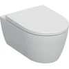 Image de Geberit WC suspendu, cuvette à chasse profonde Set iCon 36x53cm, blanc, sans bride, avec abattant, blanc mat