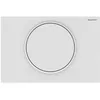 Image de Plaque de fixation Geberit Sigma10 pour rinçage et arrêt de la chasse deau, Couleur: laqué blanc mat, revêtement easy-to-clean/blanc