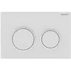 Image de Geberit Plaque de commande Omega20, pour rinçage 2 volumes, Couleur: laqué blanc mat, revêtement easy-to-clean/blanc