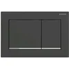 Image de Plaque de fixation Geberit Omega30, pour rinçage à 2 quantités, Couleur: laqué noir mat, revêtement easy-to-clean/chromé brillant