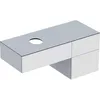 Image de Geberit VariForm meuble sous lavabo à poser, trois tiroirs, surface de rangement, siphon, largeur 120 cm, Couleur: Surface : laqué blanc, très complémentaire, plaque de recouvrement : blanc mat