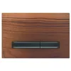 Image de Plaque de commande Geberit Sigma50, pour rinçage à 2 quantités, couleur métal noir chromé, Couleur: chrome noir/noyer américain