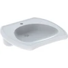 Image de Geberit Lavabo accessible Vitalis 55x55 cm, avec trou robinet, sans trop-plein, blanc