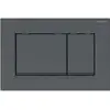 Image de Geberit Plaque de commande Sigma 20 Pl/T noir mat, bande noire, pour 2-Mg, plastique