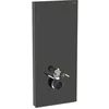 Image de Geberit Monolith PLUS module sanitaire pour WC suspendu, 114cm, entrée deau derrière au centre, avec tubulure de raccordement, 131.231.SJ.7, Couleur: Verre noir