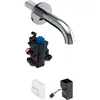 Image de Robinetterie de lavabo Geberit Piave, saillie 220mm, avec mitigeur thermostatique, alimentation au réseau, pour boîtier de fonction encastré, 116.287.21.1, Couleur: Chromé brillant