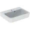 Image de Geberit Lavabo mural Renova Plan 50x38 cm, avec trop-plein asymétrique, blanc