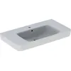 Image de Geberit Renova Plan, lavabo avec tablette, 90x48 cm, 1 trou pour robinet, avec trop-plein, 501702, 501.702.00.1, Couleur: blanc mat