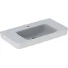 Image de Geberit Renova Plan, lavabo avec tablette, 90x48 cm, 1 trou pour robinet, sans trop-plein, 501703, 501.703.00.1, Couleur: blanc mat