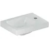 Image de Geberit iCon Light lave-mains, 38 cm x 28 cm, avec trou de robinetterie à droite, sans trop-plein, tablette à droite, 501830, 501.830.00.2, Couleur: blanc