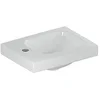 Image de Geberit Icon Light fontein 38x28x14cm 1 évier 1 trou de robinet Gauche sans trou à débordement Céramique Blanc brillant