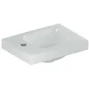 Image de Geberit iCon Light lave-mains, 38 cm x 28 cm, avec trou de robinetterie à gauche, sans trop-plein, surface de pose à gauche, 501831, 501.831.00.2, Couleur: blanc