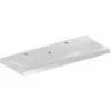 Image de Geberit iCon Light lavabo, 120 cm x 48 cm, avec 2 trous pour robinets, avec trop-plein,501837; Coloris: blanc