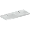 Image de Geberit iCon Light lavabo double, 120 cm x 48 cm, avec 2 trous pour robinets, avec trop-plein,501838, Couleur: blanc