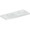 Image de Geberit Double vasque iCon 120x48 cm, robinetterie milieu, avec trop-plein, blanc