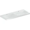 Image de Geberit Double vasque iCon 120x48 cm, robinetterie intégrée, sans trop-plein, blanc K-Tect