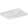 Image de Geberit Lavabo iCon Light 60x42 cm, mitigeur milieu, avec trop-plein, KeraTect blanc