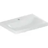 Image de Geberit iCon Light lavabo, 60 cm x 42 cm, avec trou pour robinetterie, sans trop-plein,501841, 501.841.00.6, Couleur: blanc