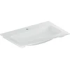 Image de Geberit Meuble vasque iCon 75x48cm, mitigeur encastré, sans trop-plein, blanc/KeraTe