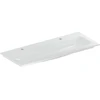 Image de Geberit Meuble lavabo iCon 120x48 cm, évacuation gauche + droite, sans trop-plein, blanc/KeraTe