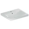 Image de Geberit iCon Light lavabo à poser, 60 cm x 48 cm, avec trou pour robinetterie, avec trop-plein,501847, 501.847.00.1, Couleur: blanc