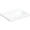 Image de Geberit iCon Light lavabo à poser, 60 cm x 48 cm, sans trou pour robinetterie, sans trop-plein,501847, 501.847.00.7, Couleur: blanc